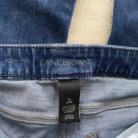 Lane Bryant, blue wash Bootcut Genius Fit jeans, size 16L - Picture 6 of 10